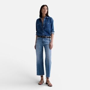 AG Adriano Goldschmied SAIGE Wide Leg Crop In Rosarito Wash